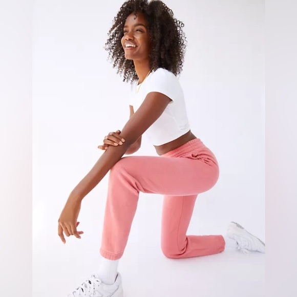 Aritzia Tna Cozy Fleece Perfect Sweatpants, Heather Deep Pink, Size  Small -NWOT - Picture 4 of 5